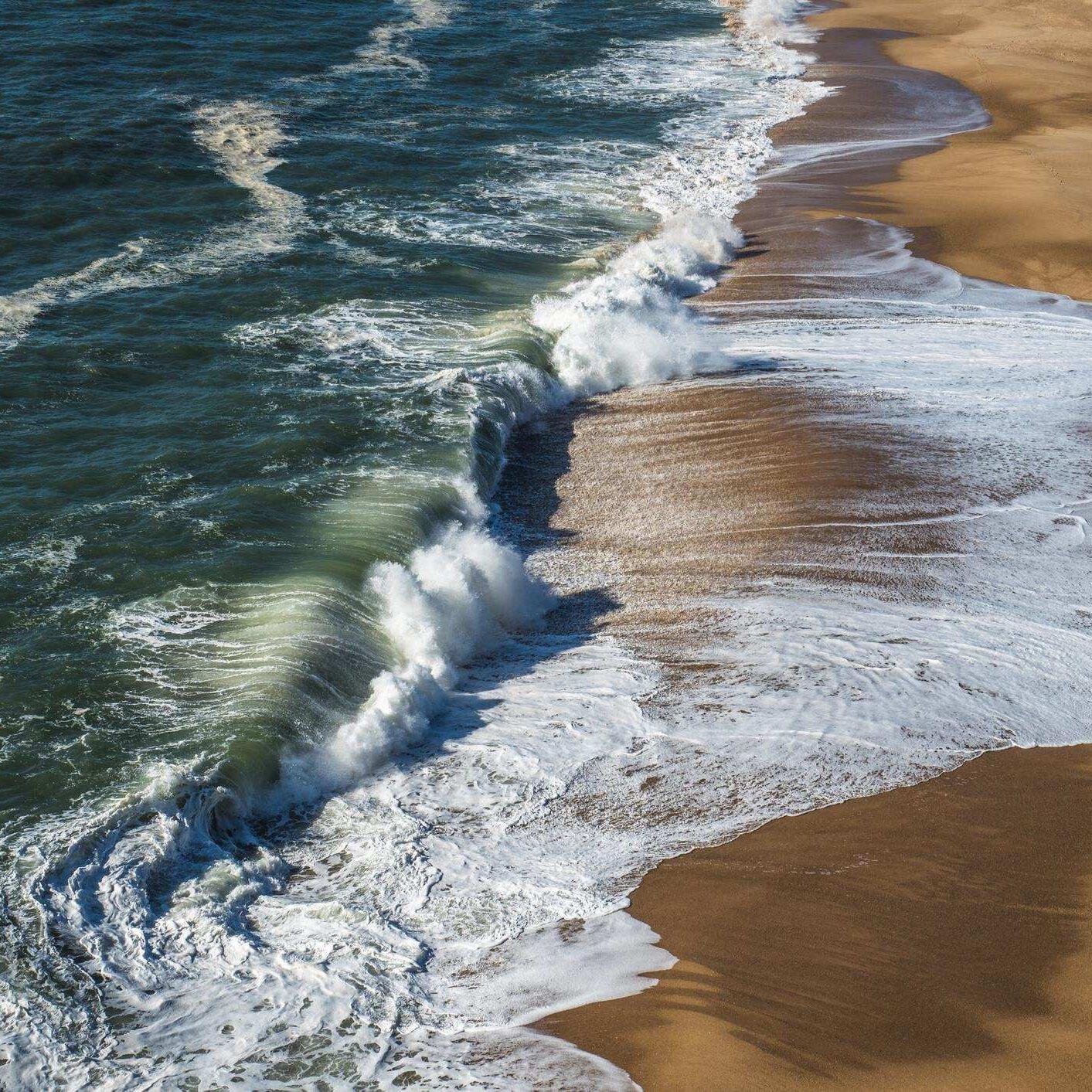 waves on beach